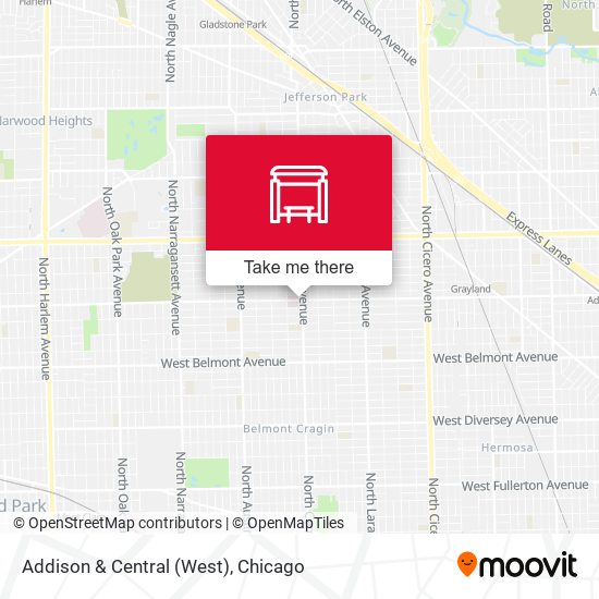 Addison & Central (West) map