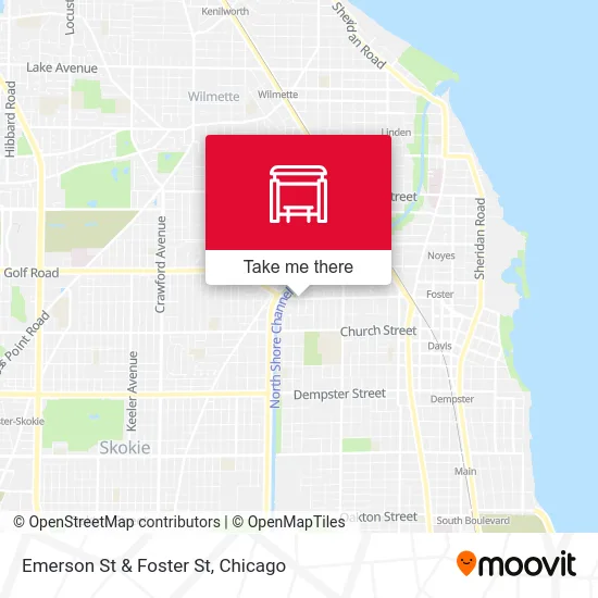 Emerson St & Foster St map