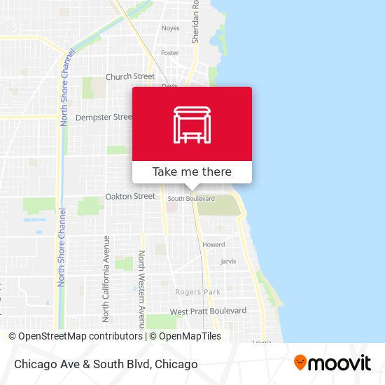 Chicago Ave & South Blvd map