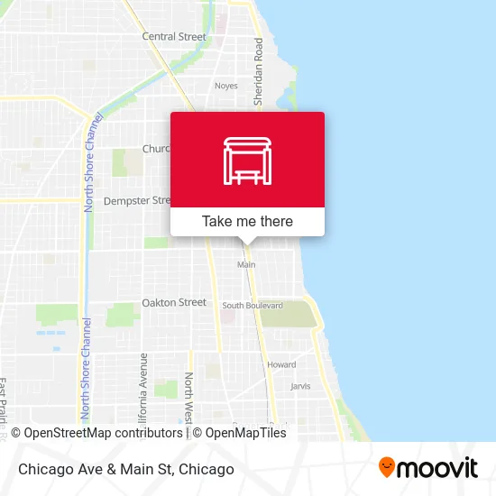 Chicago Ave & Main St map