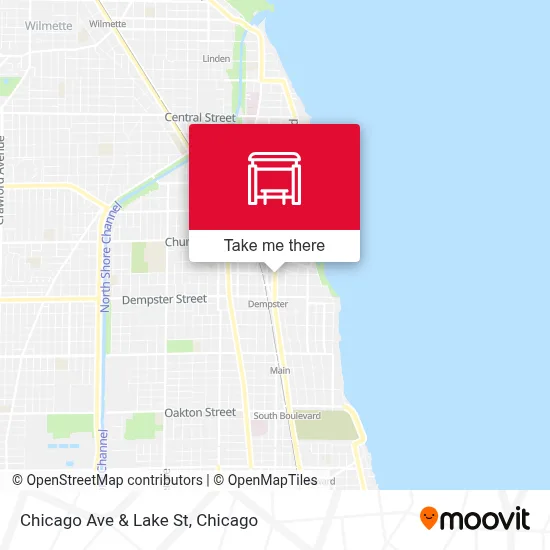 Chicago Ave & Lake St map
