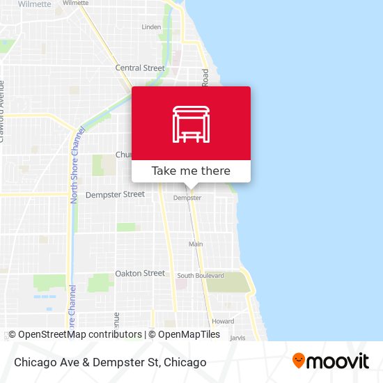 Chicago Ave & Dempster St map