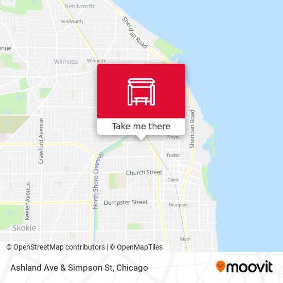 Ashland Ave & Simpson St map