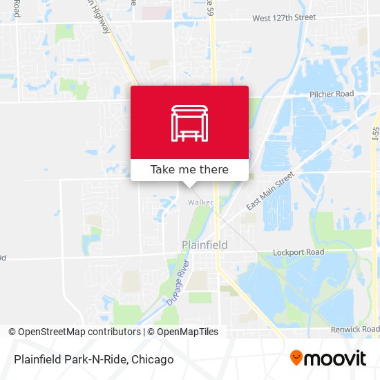 Plainfield Park-N-Ride map