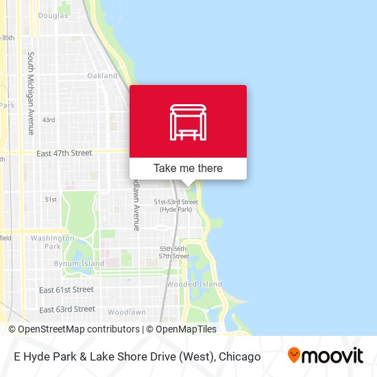 E Hyde Park & Lake Shore Drive (West) map