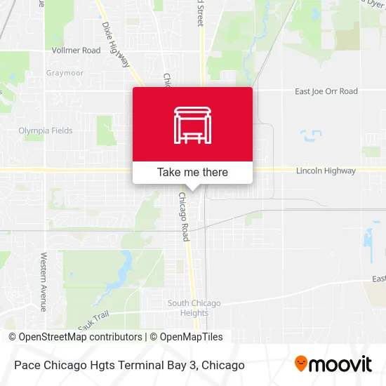 Pace Chicago Hgts Terminal Bay 3 map