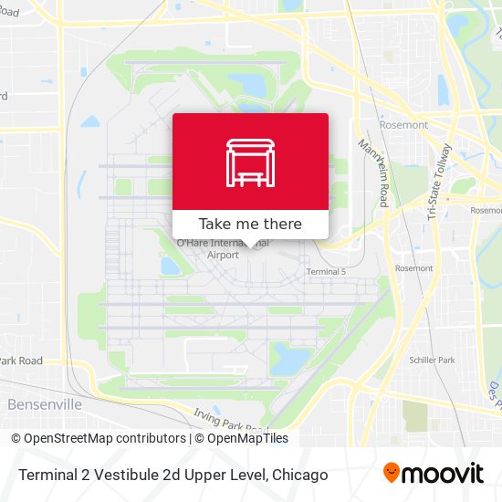 Terminal 2 Vestibule 2d Upper Level map