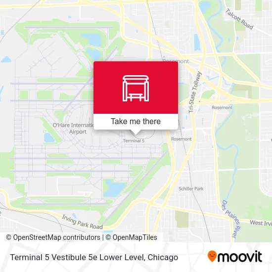 Mapa de Terminal 5 Vestibule 5e Lower Level