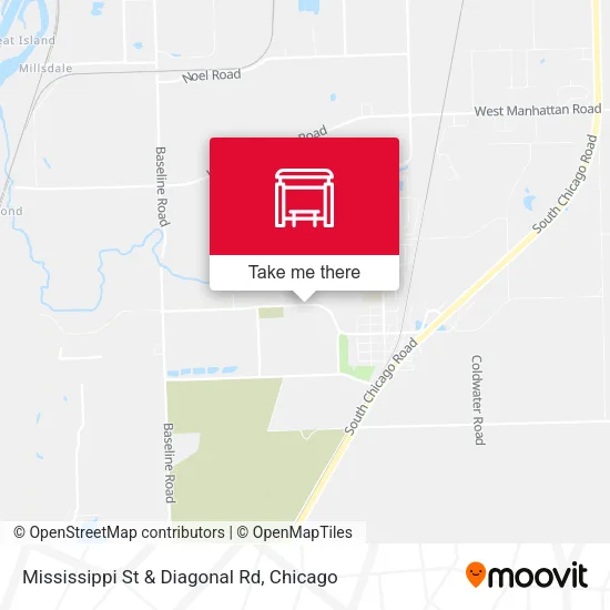 Mississippi St & Diagonal Rd map