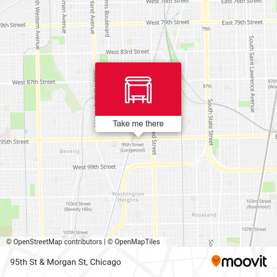 95th St & Morgan St map
