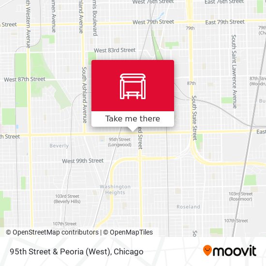 95th Street & Peoria (West) map