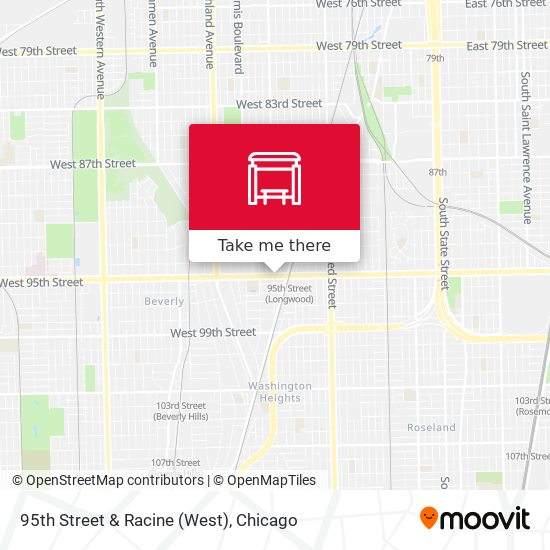 95th Street & Racine (West) map