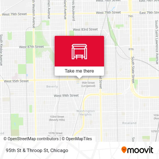 95th St & Throop St map