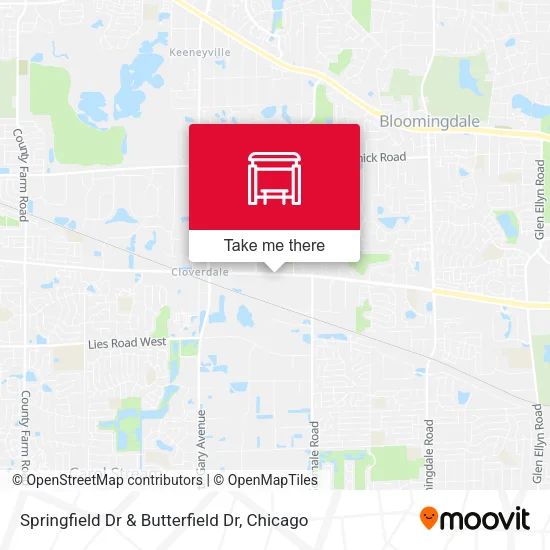Springfield Dr & Butterfield Dr map