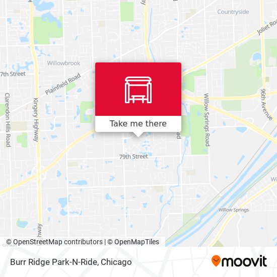 Burr Ridge Park-N-Ride map