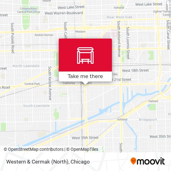 Western & Cermak (North) map