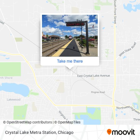 Crystal Lake Metra Station map