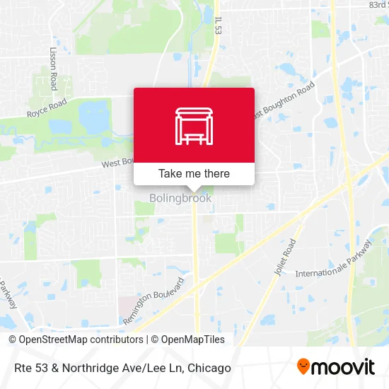 Rte 53 & Northridge Ave/Lee Ln map