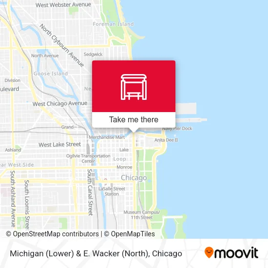 Mapa de Michigan (Lower) & E. Wacker (North)