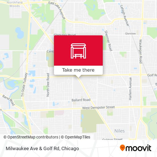 Mapa de Milwaukee Ave & Golf Rd