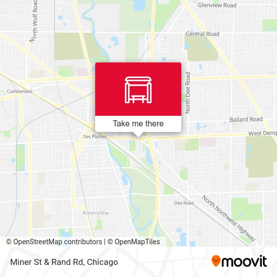 Miner St & Rand Rd map