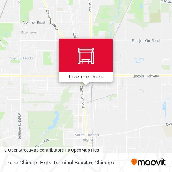 Pace Chicago Hgts Terminal Bay 4-6 map