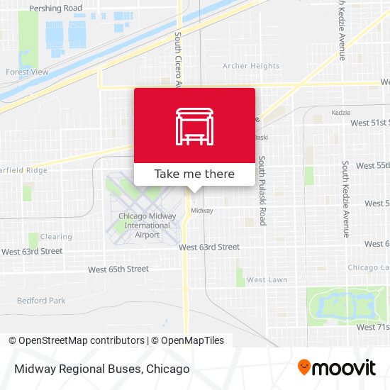 Midway Regional Buses map