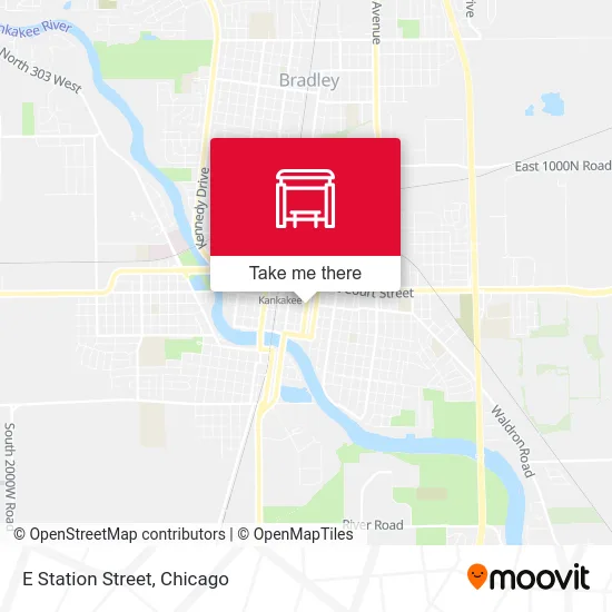 E Station Street map