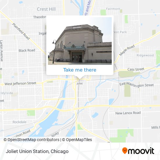 Mapa de Joliet Union Station