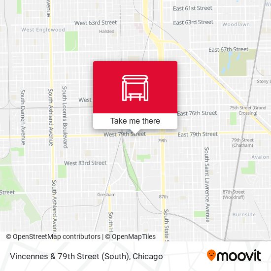 Vincennes & 79th Street (South) map