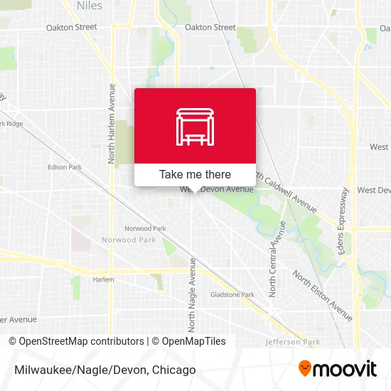 Milwaukee/Nagle/Devon map