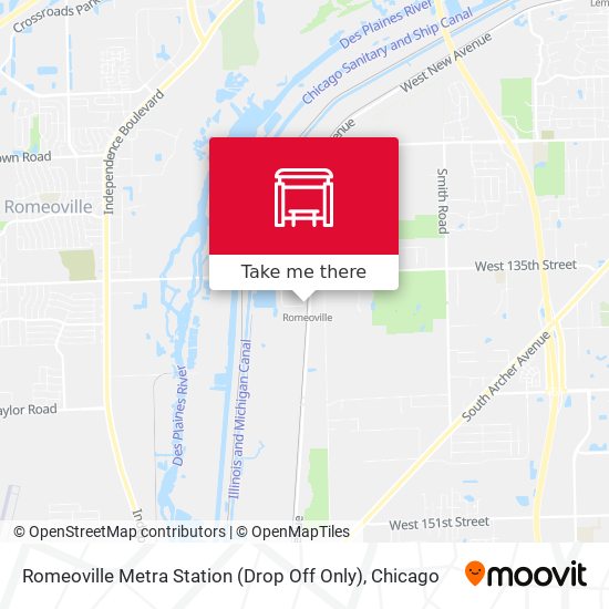 Mapa de Romeoville Metra Station (Drop Off Only)