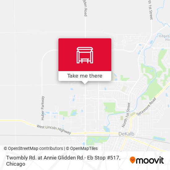 Mapa de Twombly Rd. at Annie Glidden Rd.- Eb Stop #517