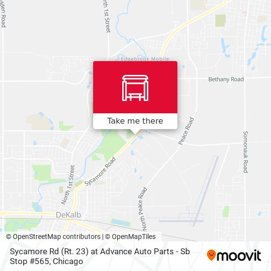 Sycamore Rd (Rt. 23) at Advance Auto Parts - Sb Stop #565 map