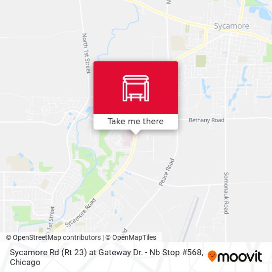 Sycamore Rd (Rt 23) at Gateway Dr. - Nb Stop #568 map