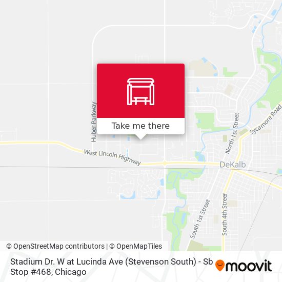 Stadium Dr. W at Lucinda Ave (Stevenson South) - Sb Stop #468 map