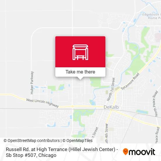 Russell Rd. at High Terrance (Hillel Jewish Center) - Sb Stop #507 map