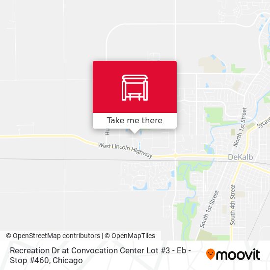 Mapa de Recreation Dr at Convocation Center Lot #3 - Eb - Stop #460