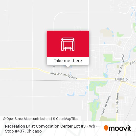 Recreation Dr at Convocation Center Lot #3 - Wb - Stop #437 map