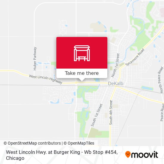 West Lincoln Hwy. at Burger King - Wb Stop #454 map