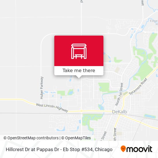 Hillcrest Dr at Pappas Dr - Eb Stop #534 map