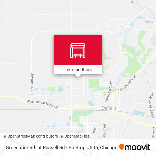 Mapa de Greenbrier Rd. at Russell Rd - Sb Stop #506