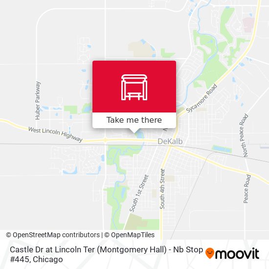 Castle Dr at Lincoln Ter (Montgomery Hall) - Nb Stop #445 map