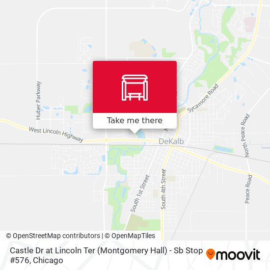Castle Dr at Lincoln Ter (Montgomery Hall) - Sb Stop #576 map