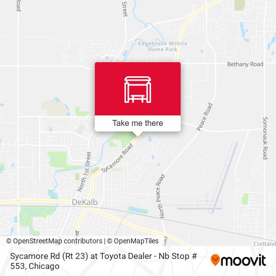 Sycamore Rd (Rt 23) at Toyota Dealer - Nb Stop # 553 map