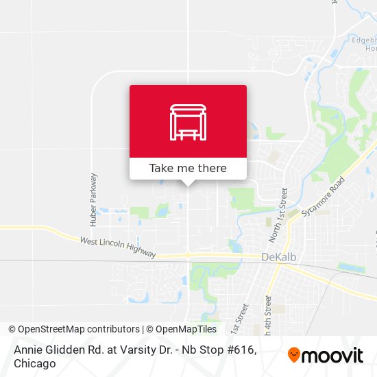 Annie Glidden Rd. at Varsity Dr. - Nb Stop #616 map