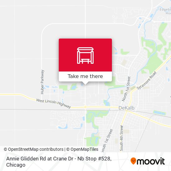 Mapa de Annie Glidden Rd at Crane Dr - Nb Stop #528