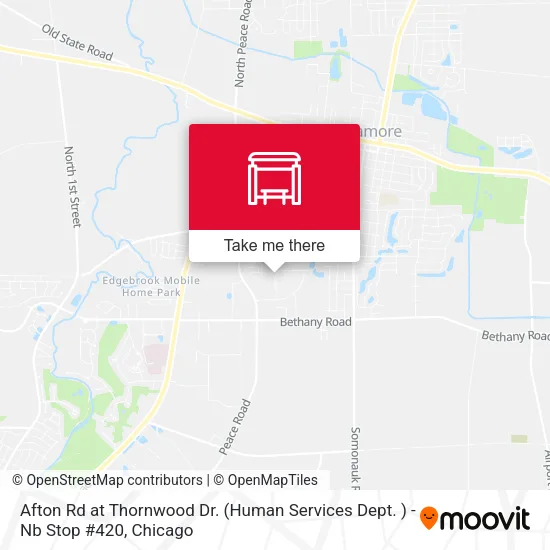 Afton Rd at Thornwood Dr. (Human Services Dept. ) - Nb Stop #420 map