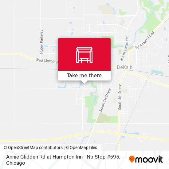 Mapa de Annie Glidden Rd at Hampton Inn - Nb Stop #595