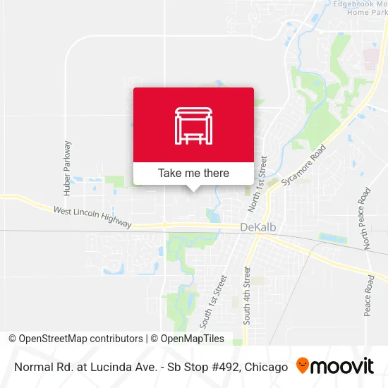 Normal Rd. at Lucinda Ave. - Sb Stop #492 map